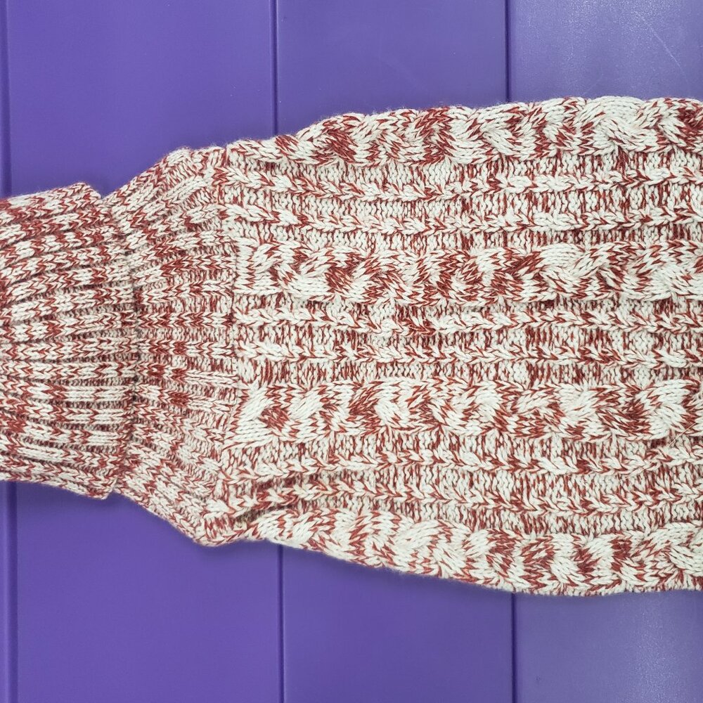 Wondershop, Knitted Warm Light Burgundy/Off-White Pet Sweater